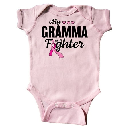 

Inktastic Breast Cancer Awareness My Gramma is a Fighter Gift Baby Boy or Baby Girl Bodysuit
