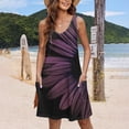 thumbnail image 6 of LYXSSBYX Summer Dresses for Women 2024 Women's Casual Sundress With Pockets Summer Boho Beach Dress Floral T-Shirts Dress V Neck Loose Tank Dresses, 6 of 6
