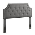 thumbnail image 2 of Button Tufting Upholstered Headboard in Gray (Twin: 42.5 in. W x 4 in. D x 54.5 in. H), 2 of 3