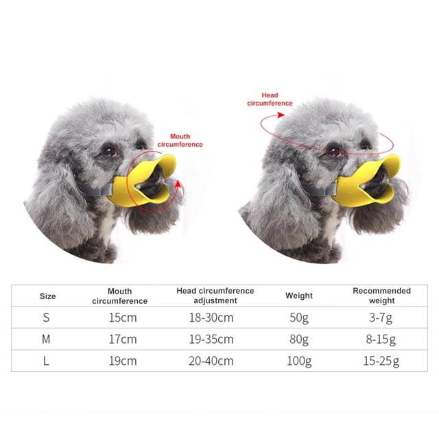 Cubiertas bucales para perros con forma de boca de pato antimordida, bozales suaves antimordidas de pato, cubierta de bozal antillamada para amigos