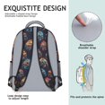 thumbnail image 5 of Monster Cartoon Truck Black Pattern Backpack for School, Cute School Bag with Adjustable Shoulder Straps and Padded Back, 15.3"x11"x6.7", 5 of 5