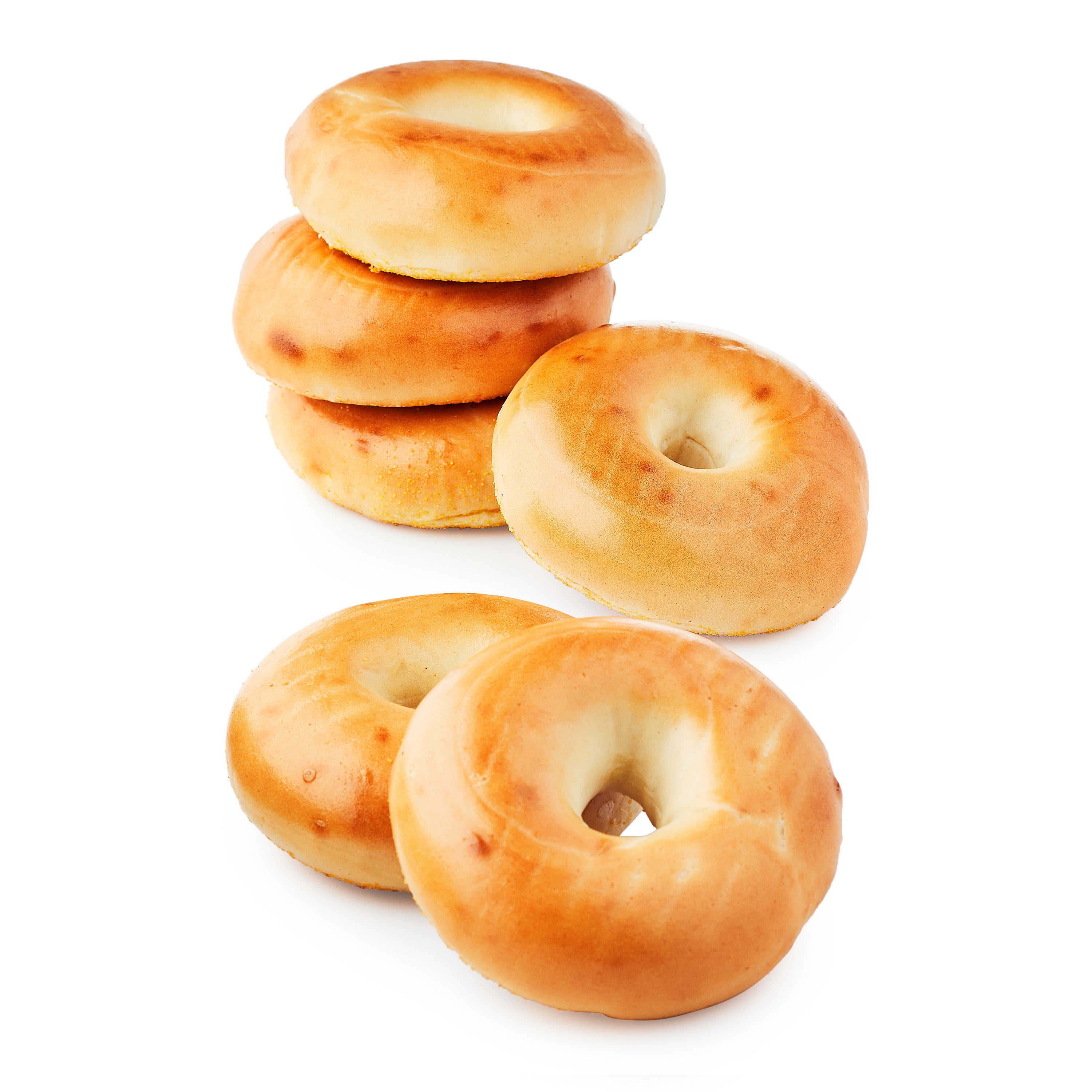 Marketside Fresh Soft Plain Bagels, Wheat and Barley Flour, Shelf-Stable, 22.8 oz, 6 Count