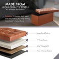 thumbnail image 5 of Ornavo Home 30 Inch Foldable Storage Ottoman Bench, Tufted Large Faux Leather Storage Ottoman, Storage Chest, Foot Rest Stool, Bedroom Bench with Storage - (Mocha), 5 of 7