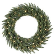 Vickerman 48" Camdon Fir Artificial Christmas Wreath, Multi-colored LED Mini Lights - Faux Holiday Wreath - Indoor Seasonal Home Decor