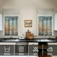thumbnail image 2 of Gray Abstract Oil Painting Kitchen Curtains - Vintage Tier Cafe Curtains for Bathroom Living RV Rod Pocket Window Drapes 36 Inch 2 Panels Set 28"x36" Window Treatment Tiers, 2 of 4