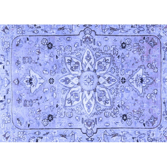 Ahgly Company Indoor Rectangle Persian Blue Traditional Area Rugs, 3' x 5'