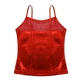 thumbnail image 4 of LiiYii Kids Girls One Piece Spaghetti Shoulder Straps Tank Top Gymnastic Sports Camisole Ballet Red 14, 4 of 8