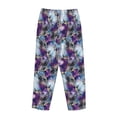 thumbnail image 5 of Goofa Purple Marble Texture Printed Soft Pajama Pants for Women, Wide Leg Comfy Casual Lounge Yoga Pants-Medium, 5 of 9