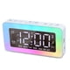 thumbnail image 1 of Reloj despertador digital con 1 despertador, reloj de espejo digital LED con 8 modos de luz, repetición, ayuda para dormir, temporizador, reloj despertador electrónico con función continua, 1 of 5