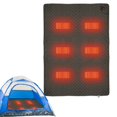 thumbnail image 2 of Manta de calefacción eléctrica con 6 zonas de calefacción, saco de dormir con almohadilla calentada por USB de 5V, 180x150cm, para casa, oficina, coche, Camping y Pesca, 2 of 4