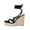Black, variant on VerPetridure Women's Sandals Summer Casual Shoes Casual Straw Wedges Ankle Strap High Heel Roman Style Thin Lace Up Sandals