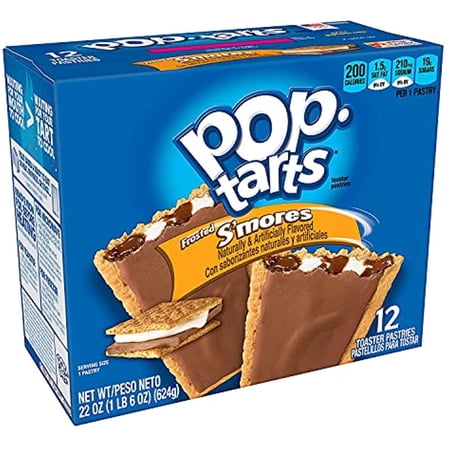 Kelloggs Pop-Tarts Frosted Smores Toaster Pastries - Fun Breakfast For Kids (12 Count)