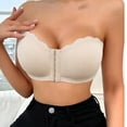 thumbnail image 6 of Lopecy-Sta Bras for Women Strapless Bandeau Bra With Front Closure Removable Pads Underwire Support, 6 of 6