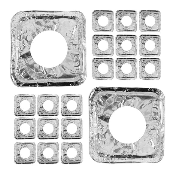 NICEXMAS 100Pcs Aluminum Stove Burner Covers Oil Resistant Gas Stove Protector