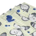 thumbnail image 4 of Shower Curtain, hand draw butterfly yellow checkered Waterproof Fabric Plastic Shower Curtain, Drying Fast Bathroom Curtain with 9 Buttonholes, Ruffle Shower Curtain 60x72in, 4 of 8