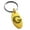 Gold, variant on Stainless Steel Letter G Initial Dotted Monogram Engraved Small Oval Charm Keychain Keyring