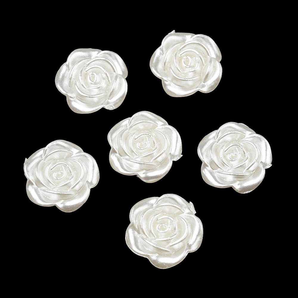 Imitation Pearl Beads Flower 14x14x5.5mm Hole: 1.5mm
