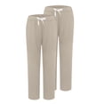 thumbnail image 4 of QASIEATN 2 PC Women's Casual Sport Pants Fashion Solid Pocket Sweatpants for Women Jogger Trousers, 4 of 7