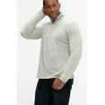 thumbnail image 5 of DEVOPS Men's Long Sleeve Fleece Jacket Quarter-zip (Large, Lt. Heather Grey), 5 of 6