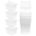thumbnail image 1 of SEWACC 8Pcs Plastic Reptile Box Transparent Ventilation System Indoor Breeding, 1 of 8