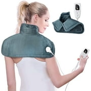 Heating Pad for Neck and Shoulders, 2lb Large Weighted Neck Heating Pad Electric for Neck Shoulder Pain Relief, 6 Heat Settings 4 Auto-Off, Gifts for Women Men Mom Dad