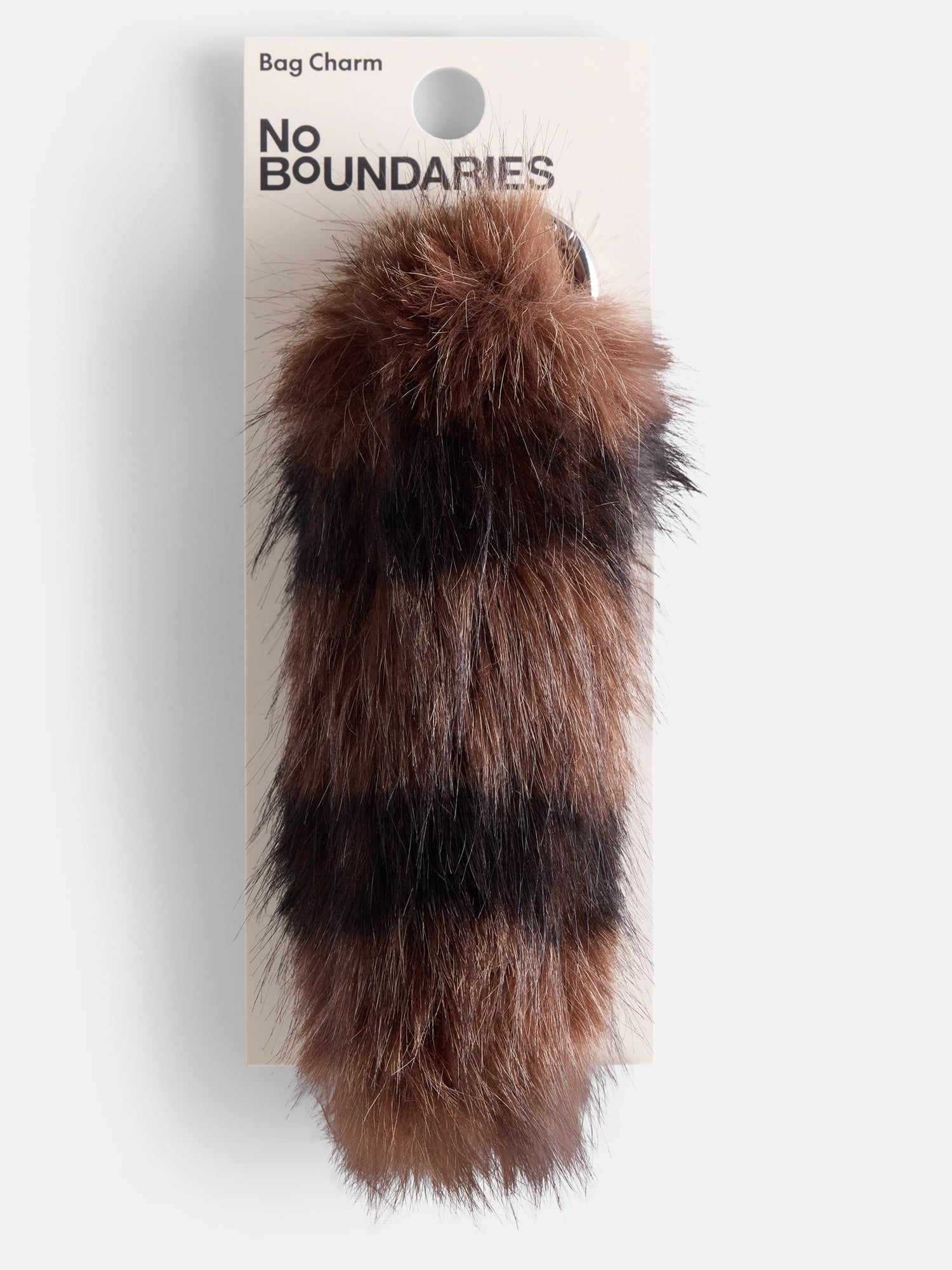 No Boundaries Women’s Faux Fur Fox Tail Bag Charm, Brown