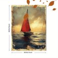thumbnail image 3 of Qisvanset 12x16 Inch Sailboat Nautical Canvas Wall Art, Coastal Beach Style Print Kids Nursery Home Wall Decor, 3 of 8