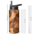 thumbnail image 4 of Camouflage Insulated Stainless Steel Water Bottle with Straw & Cleaning Brush – 18 Oz | Leakproof, BPA-Free, 304 Stainless Steel, Wide Mouth, Travel Mug for Car, Gym, Office, 4 of 5