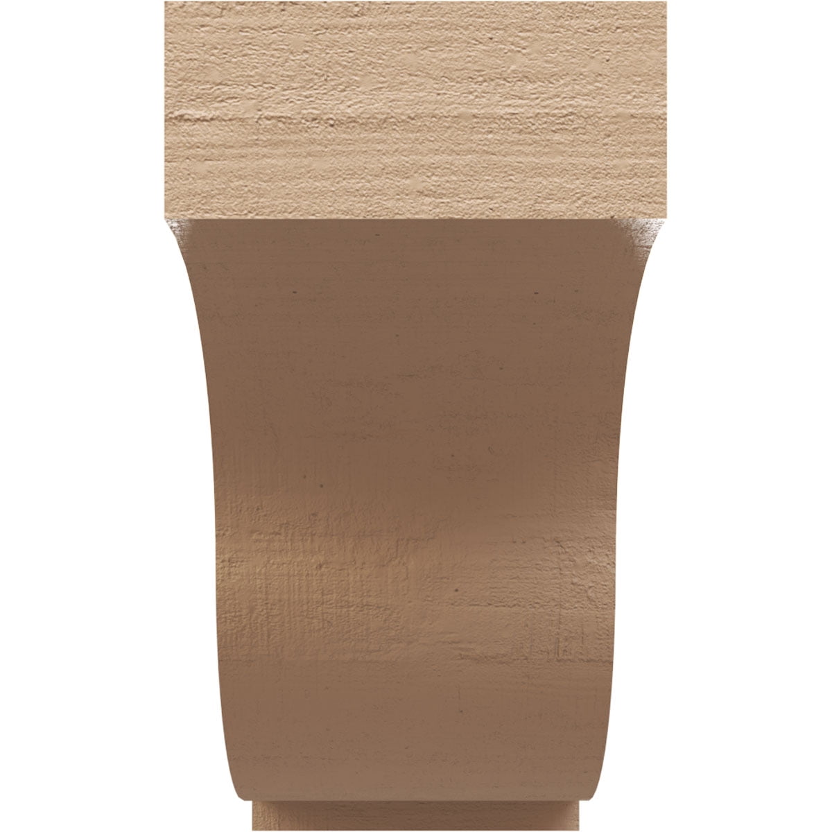 2"W x 6"D x 4"H Classic Van Buren Rough Cedar Woodgrain TimberThane Corbel, Primed Tan