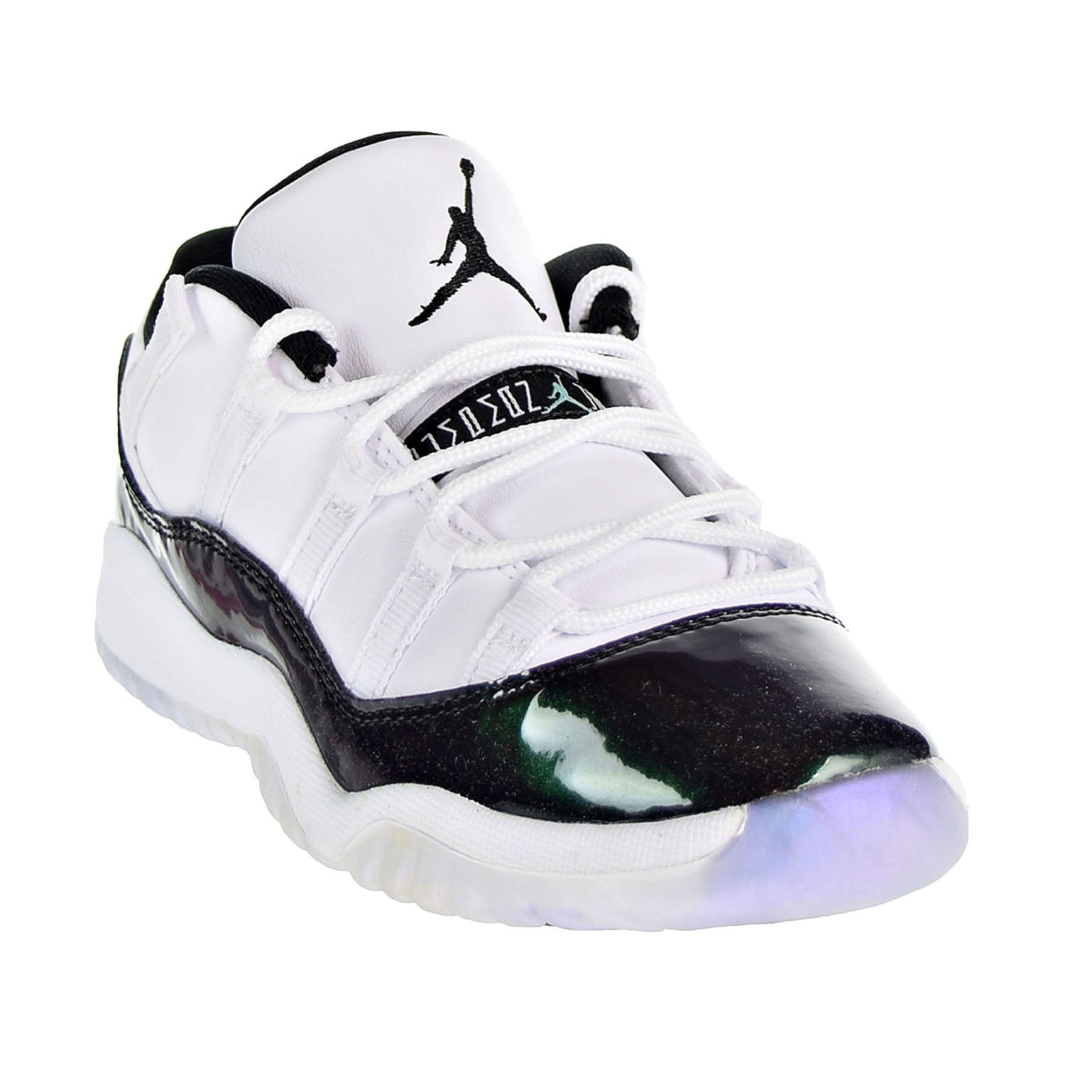 Kids Air Jordan Retro 11 XI Low PS Easter White Emerald Rise Black