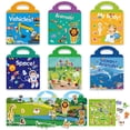 thumbnail image 2 of Reusable Sticker Book Cartoon DIY Puzzle Educational Cognition Learning Toys Cute Animal Stickers for Children Age 2-4 Gift Ocean Animals, 2 of 6