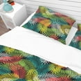 thumbnail image 4 of Designart 'Tropical Pattern with Stylized Coconut Palm Leaves' Tropical Duvet Cover Set, 4 of 4