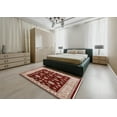 thumbnail image 4 of Ahgly Company Indoor Rectangle Mid-Century Modern Red Oriental Area Rugs, 5' x 7', 4 of 6