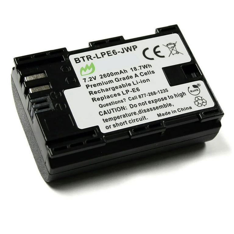 Replacement for Canon EOS 5D Mark II Battery (2-Pack, 2600mAh) and