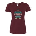 thumbnail image 2 of Plaid Paisley Retro Vintage Turtle Animal Lover Womens Graphic T-Shirt, Maroon, Medium, 2 of 4