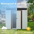 thumbnail image 4 of Jopath 5ft x 6ft Outdoor Storage Shed with Window and Metal Foundation, Heavy Duty Metal Shed Garden Tool Shed with Lockable Door for Backyard, Patio White, 4 of 9