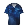 thumbnail image 2 of Lsque Pegasus Night Sky print Men's Cuban Collar Short Sleeve Shirt Summer Beachwear Casual Button Down Fashionable Vacation Leisure Shirt-XX-Large, 2 of 7