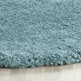 thumbnail image 4 of SAFAVIEH Milan Harlow Solid Plush Shag Area Rug, Aqua Blue, 3' x 3' Round - Modern Design, Aqua Blue, Non-Shedding & Easy Cleaning, Ultra Plush Thick Pile, Ideal for Living Room, Bedroom, 4 of 13