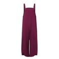 thumbnail image 4 of HUPOM Medieval Pants Womens Pants Knicker High Waist Rise Ankle Straight-Leg Wine 3XL, 4 of 4