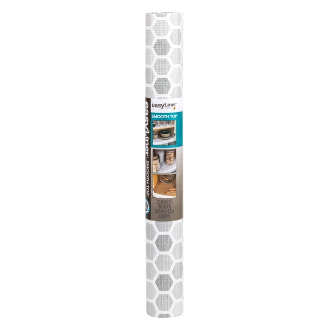 EasyLiner Smooth Top Shelf Liner, Gray Subtle, 20 in. x 6 ft. Roll