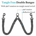 thumbnail image 5 of Dual Dog Leash, Double Dog Leash, 360 Swivel No Tangle Walking Leash, Shock Absorbing Bungee for Two Dogs, Large (25-150 lbs), 5 of 6