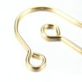 thumbnail image 3 of E368 - 100 pcs 304 Stainless Steel Golden Earring Hooks with Loop Hole - 18mm x 18mm - Hypoallergenic! Tarnish Resistant!, 3 of 3