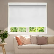 ShadeMart Cordless Blackout Roller Shades, Thermal Insulated & UV Blocking Fabric, Easy Pull-Down Window Blinds for Home & Office, Room Darkening & Energy Efficient(47" W x 72" H, White)