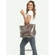 thumbnail image 2 of Bolso de mano LuxMall, moderno, de PVC, papel kraft, estampado de letras para mujer, 2 of 7
