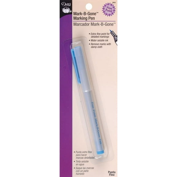Dritz Fine Point Mark-Be-Gone Pen Blue