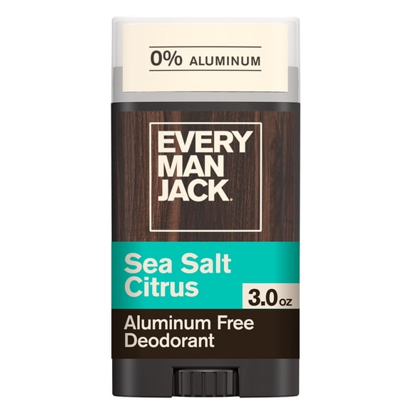 Every Man Jack Sea Salt Citrus Aluminum-Free Deodorant for Men, Naturally Derived, 3 oz