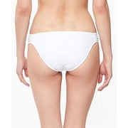 JESSICA SIMPSON Women's White Sits At Hips Full Coverage Shirred Sweet Tooth Solids Hipster Swimsuit Bottom XL