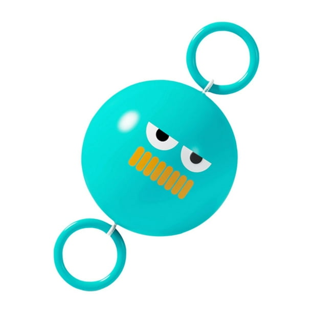 Juguete de pelota luminosa con cuerda elástica, divertido y encantador juguete sensorial de dibujos animados para niños de 3 años. Azul
