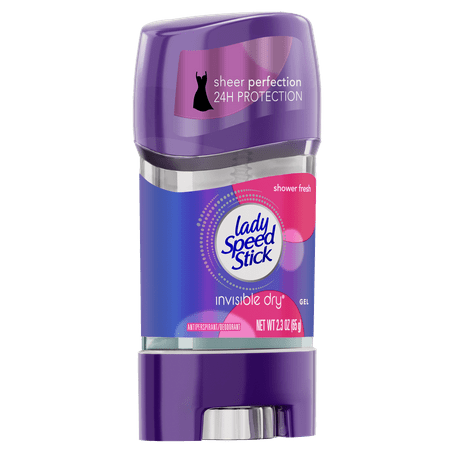 Lady Speed Stick Invisible Antiperspirant Deodorant Gel, Shower Fresh, 2.3 oz