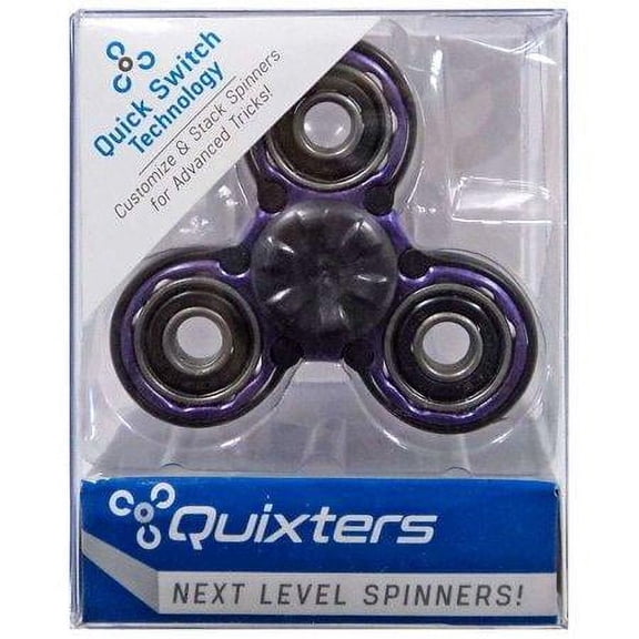 Quixters Purple Fidget Spinner with Removable Weights (Colors May vary)